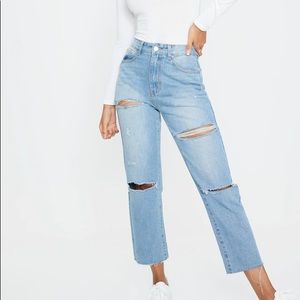 Pretty Little Thing Blue Mom Jeans Size 12